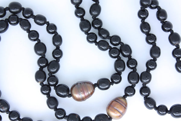 black coral mala beads necklace