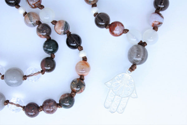 Fire Agate Mala