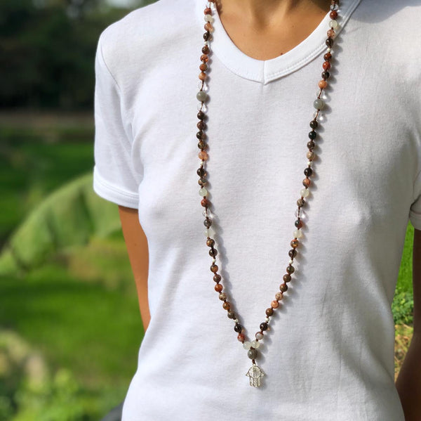 Fire Agate Mala